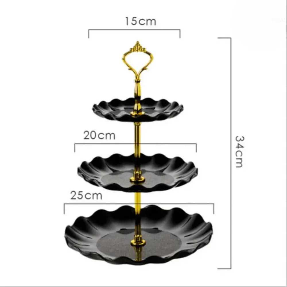 Fruteira De Mesa 3 Andares - Tazzi Preto