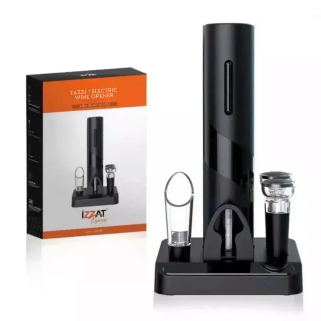Abridor de Vinho Elétrico Tazzi™ ORIGINAL + 3 Brindes Grátis