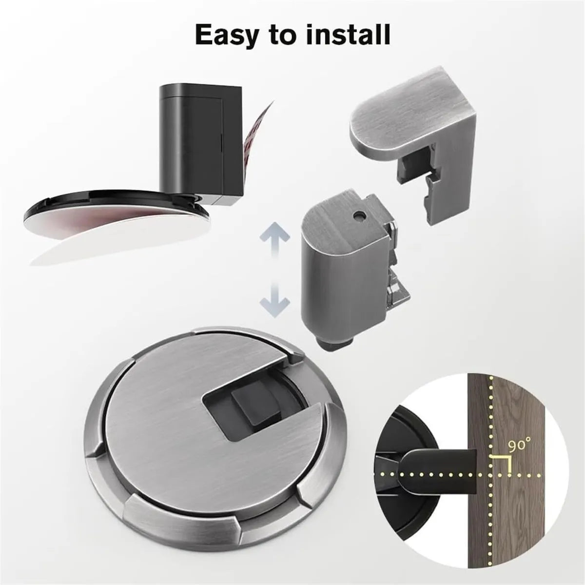 Cerradura magnética para puerta - Tazzi 
