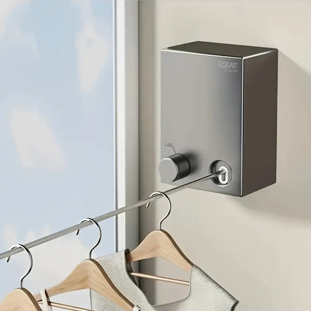 Varal invisível retrátil de aço inox resistente tazzi