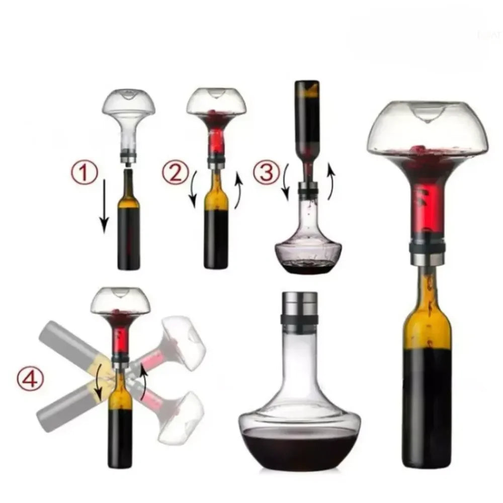 Decantador De Vinho Sofisticado 3 Em 1